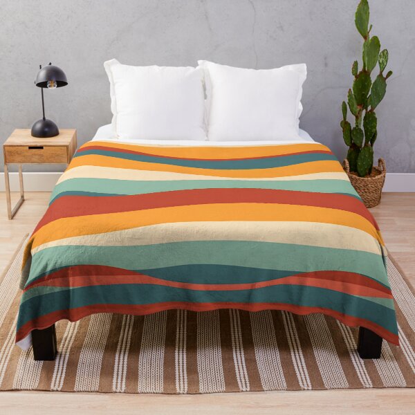 Item preview, Mid Century Modern Liquid Swirl, Cyan Brown #1 designed and sold by Prints and Lifestyle.