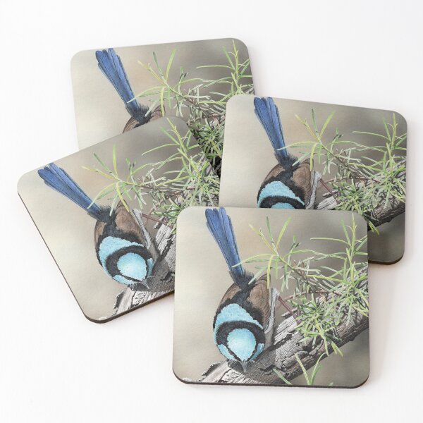 Item preview, SPRING HAS SPRUNG - Superb Fairy-wren designed and sold by Frances McMahon Watercolour Bird Artist.