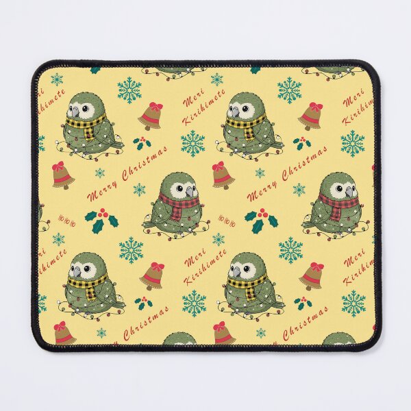 Item preview, Kākāpō Christmas Pattern – Meri Kirihimete designed and sold by MvuuStudio.