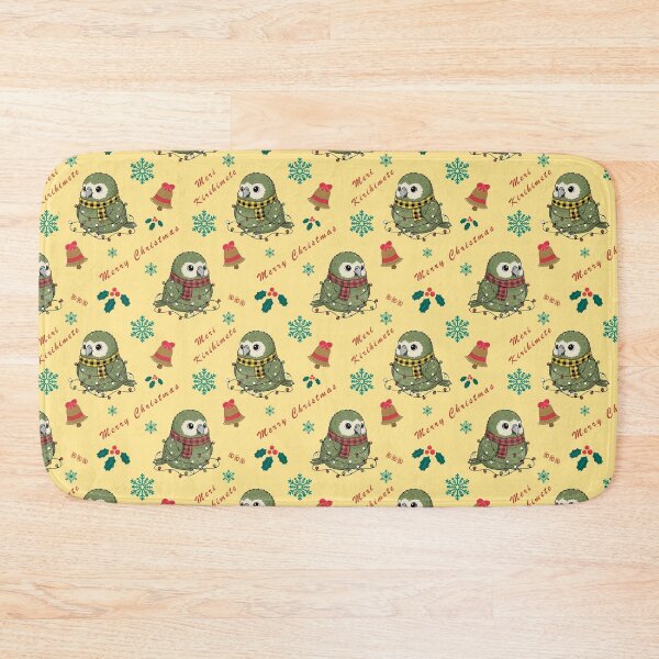 Item preview, Kākāpō Christmas Pattern – Meri Kirihimete designed and sold by MvuuStudio.