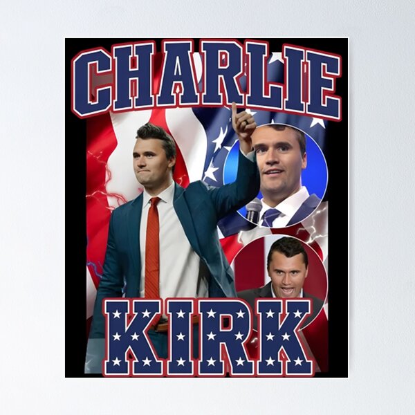 Item preview, Charlie Kirk Bold Patriotic Stars & Stripes Collage designed and sold by MargareteOH.