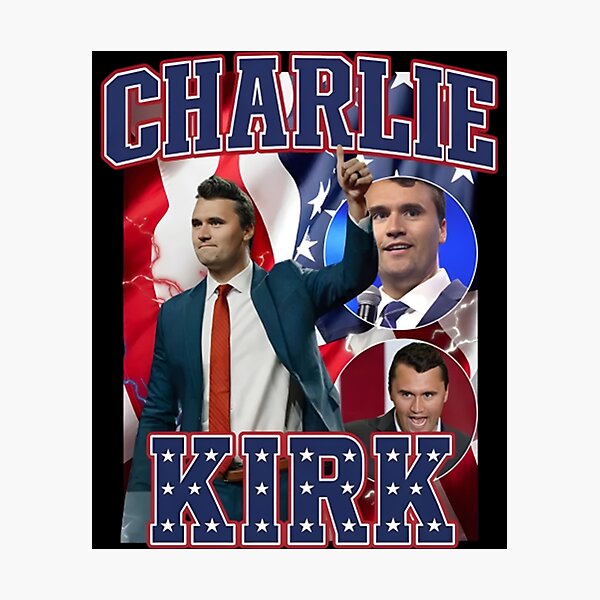 Item preview, Charlie Kirk Bold Patriotic Stars & Stripes Collage designed and sold by MargareteOH.