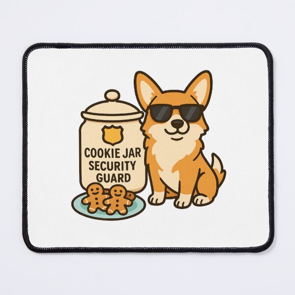 Item preview, Cookie Jar Security Guard Corgi Funny Sticker designed and sold by NitkiStudio.