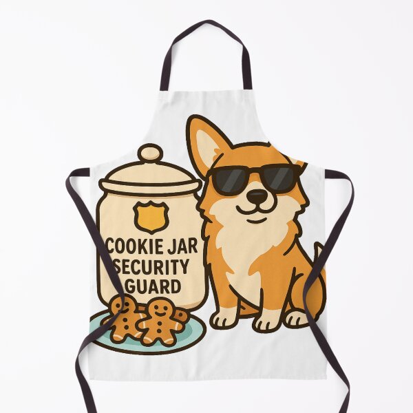 Item preview, Cookie Jar Security Guard Corgi Funny Sticker designed and sold by NitkiStudio.