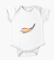 male plugs with cable on white background One Piece - Short Sleeve