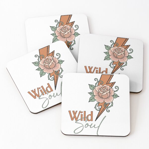 Item preview, Wild Soul Floral Lightning Bolt Retro Rose Design designed and sold by SimplyJasper.