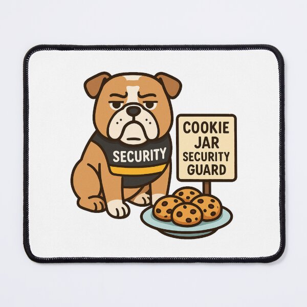 Item preview, Cookie Jar Security Guard Bulldog Funny Sticker designed and sold by NitkiStudio.