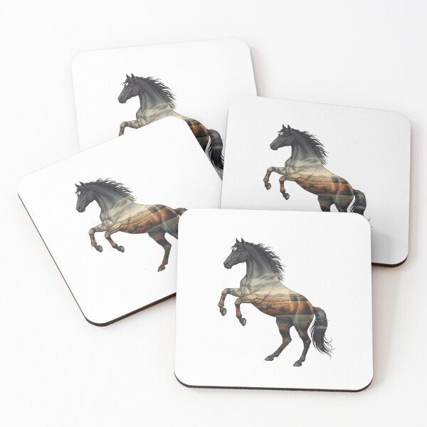 Item preview, Rearing Horse Autumn Plains Landscape designed and sold by BirdsnStuff.