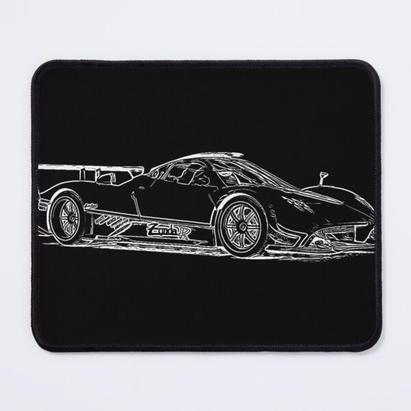Item preview, Pagani Zonda R Supercar Racing Wireframe White designed and sold by Art-polar.