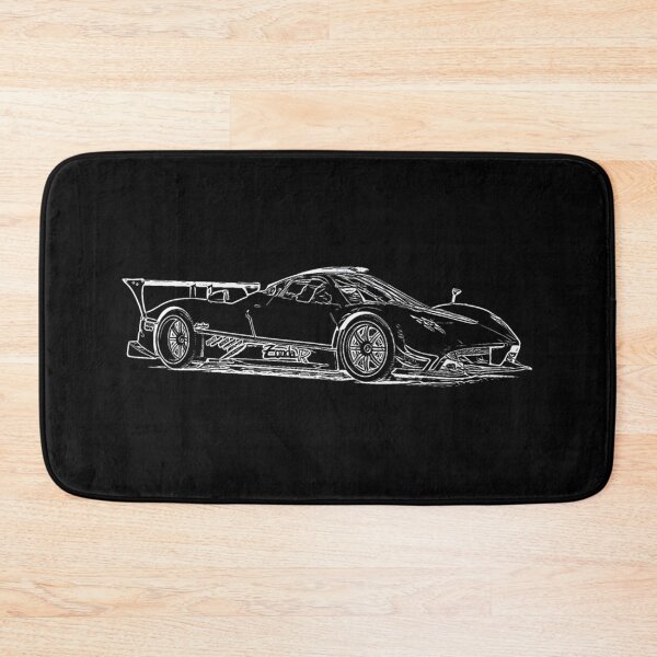 Item preview, Pagani Zonda R Supercar Racing Wireframe White designed and sold by Art-polar.
