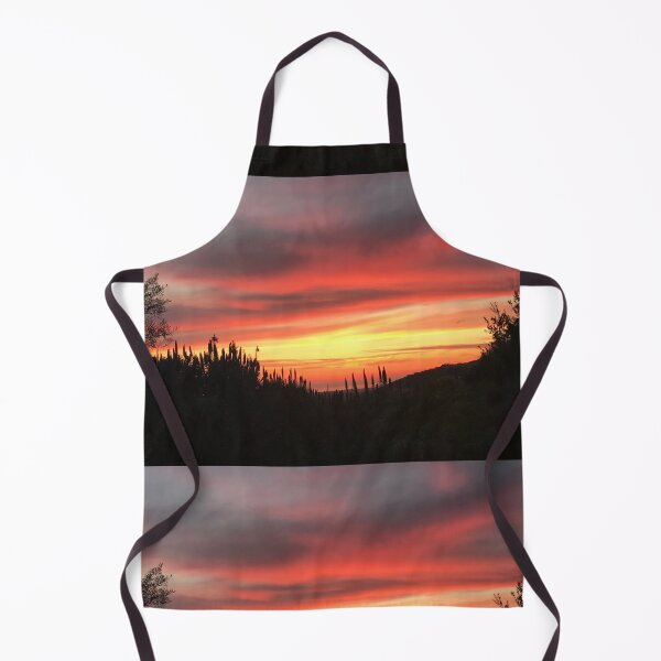 Item preview, Fiery Sunset Sky over Silhouetted Hills" designed and sold by TrisaThyme.