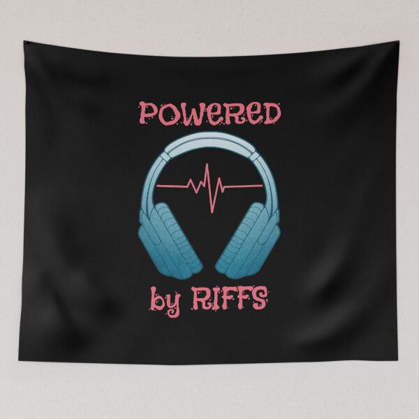 Item preview, Headphones | Powered By Riffs designed and sold by ObsidianDaz.