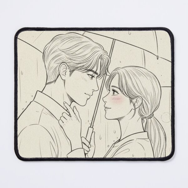 Item preview, K-drama line-art couple classic tshirt designed and sold by anandsiva2703.