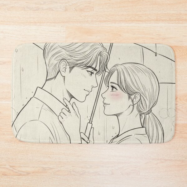 Item preview, K-drama line-art couple classic tshirt designed and sold by anandsiva2703.
