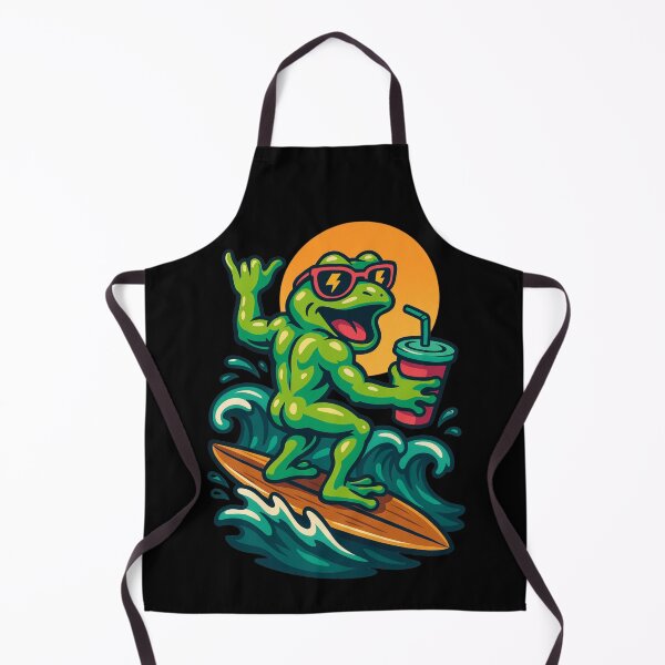 Item preview, Cool Surfing Frog with Sunglasses Summer Vibe designed and sold by thiennl8.