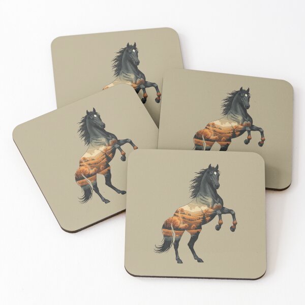 Item preview, Double Exposure Wild Horse Autumn Plains designed and sold by BirdsnStuff.