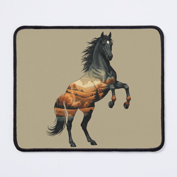 Item preview, Double Exposure Wild Horse Autumn Plains designed and sold by BirdsnStuff.
