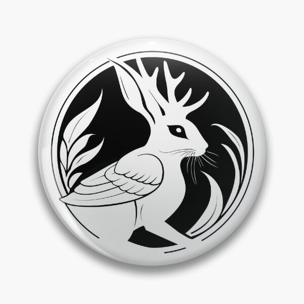 Item preview, White Wolpertinger Rasselbock German Folklore Mythical Creature designed and sold by LucentJourneys.