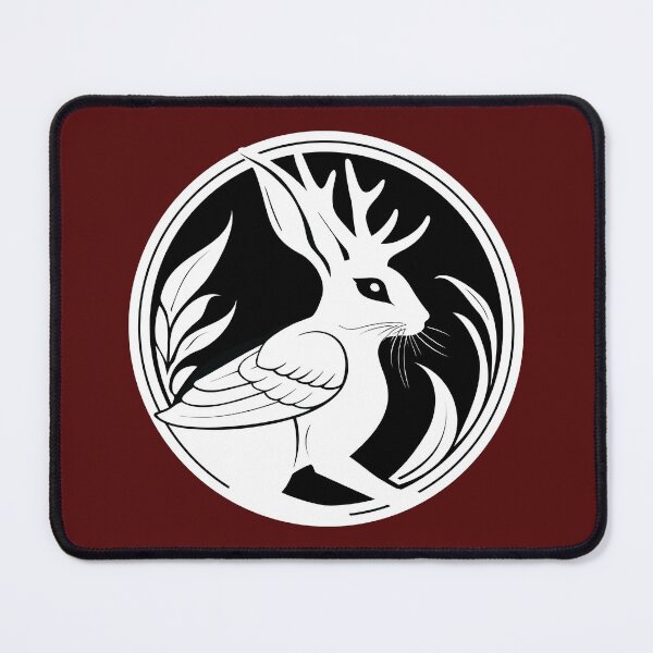 Item preview, White Wolpertinger Rasselbock German Folklore Mythical Creature designed and sold by LucentJourneys.