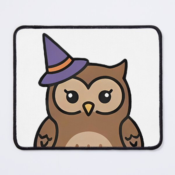 Item preview, Cute Halloween Owl with Witch Hat | Kawaii Spooky Animal Illustration designed and sold by Kni2BeDesign.