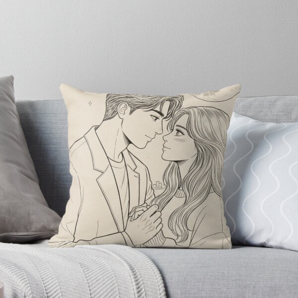 Item preview, K-drama line-art couple design classic tshirt designed and sold by anandsiva2703.