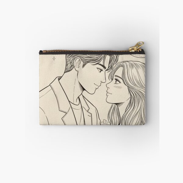 Item preview, K-drama line-art couple design classic tshirt designed and sold by anandsiva2703.