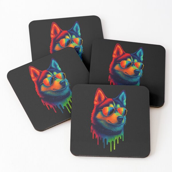 Item preview, RAINBOW DOGS - SIBERIAN HUSKY | Pets and Dogs lovers for Men and Women t-shirt designed and sold by panchiTWO.