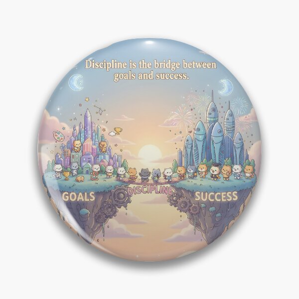 Item preview, Discipline is the bridge between goals and success designed and sold by Hirasol's Digital Arts.