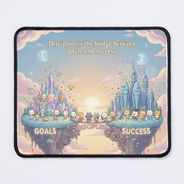 Item preview, Discipline is the bridge between goals and success designed and sold by Hirasol's Digital Arts.