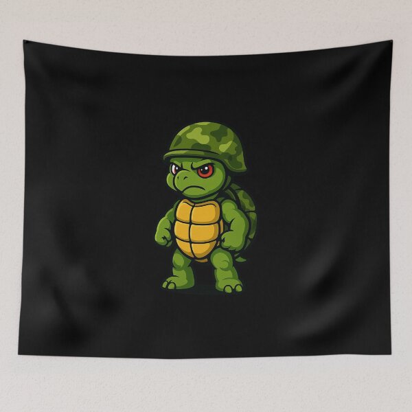 Item preview, Funny Angry Army Turtle Soldier designed and sold by thiennl8.