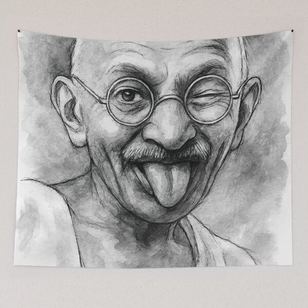 Item preview, Portrait of Gandhi – "Gandhi-nity" designed and sold by PetitPozzi.