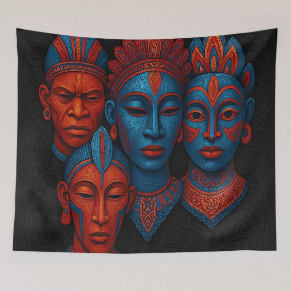 Item preview, Faces of Africa | Tribal Mask Family designed and sold by Le Pédagogue.