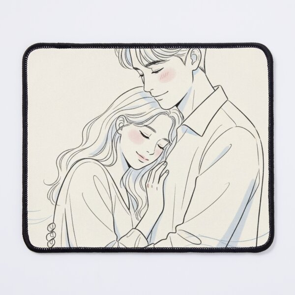Item preview, K-drama line-art couple classic tshirt and sticker designed and sold by anandsiva2703.