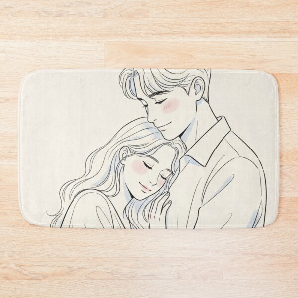 Item preview, K-drama line-art couple classic tshirt and sticker designed and sold by anandsiva2703.