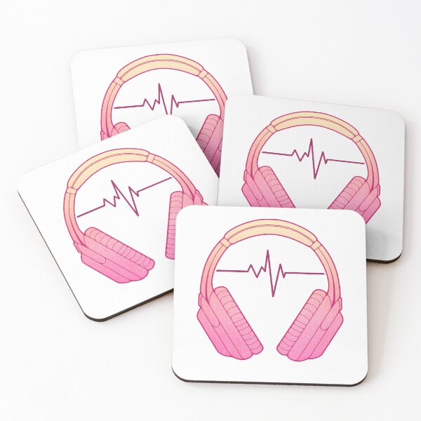 Item preview, Music Lover Headphones with Heartbeat designed and sold by ObsidianDaz.
