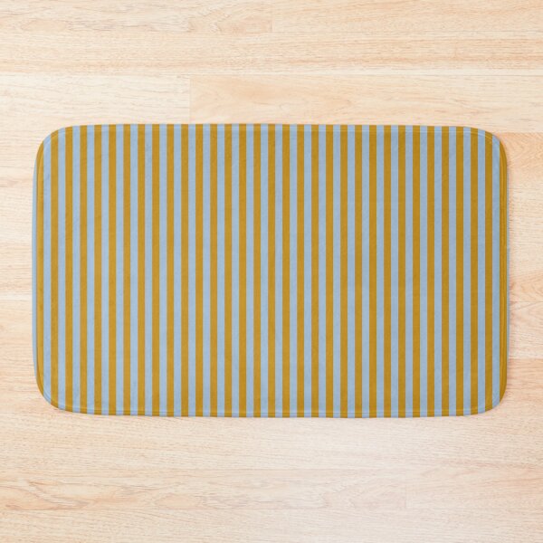 Item preview, Caramel brown (ochre) and light blue stripes,striped pattern maroon designed and sold by patterncrow.