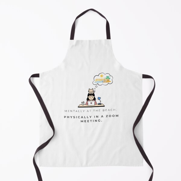 Item preview, Mentally at the beach. Physically in a Zoom meeting. designed and sold by Hirasol's Digital Arts.