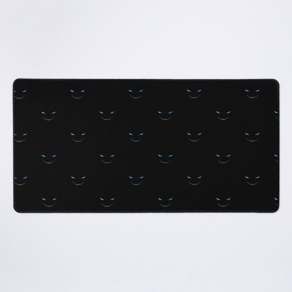 Item preview, Glowing Blue Eyes with a Mysterious Smile on Black Background designed and sold by PixelVibe782.