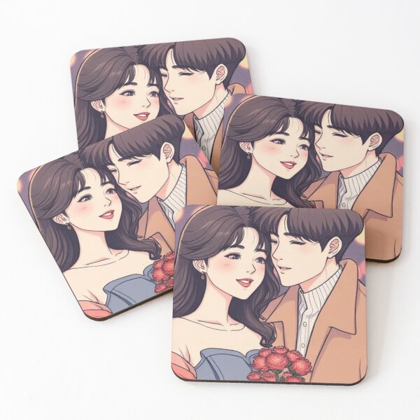 Item preview, pastel palette k-drama couple classic tshirt designed and sold by anandsiva2703.