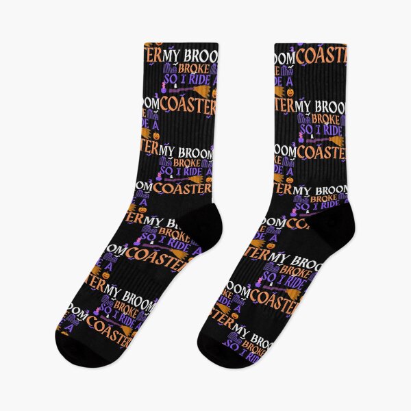 Item preview, My Broom Broke So I Ride a Coaster – Funny Halloween Roller Coaster Graphic designed and sold by Coaster Culture Industries.