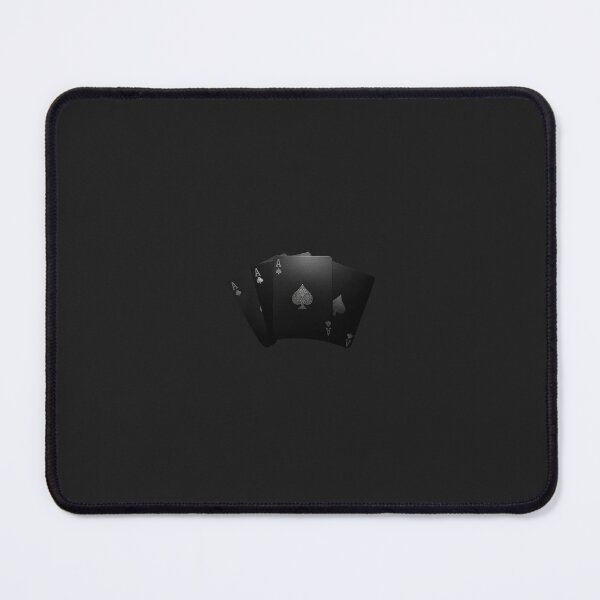 Item preview, Four Black Aces Playing Cards on Dark Background – Elegant Monochrome Design designed and sold by PixelVibe782.