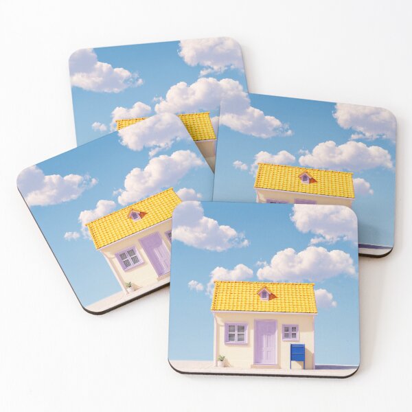 Item preview, Dreamy Yellow Roof House Under Blue Sky designed and sold by noloocean.