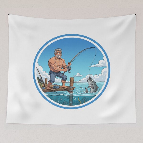 Item preview, Strong Gym Dad Fishing Fisherman designed and sold by muscledaddies.