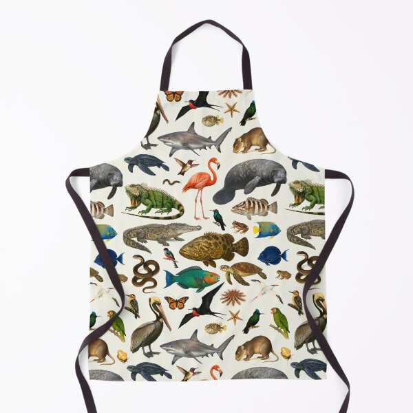 Item preview, Animals of the Caribbean Retro Illustration Wildlife Chart designed and sold by kakarikihill.