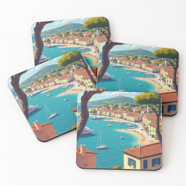 Item preview, Saint-Tropez Travel Poster, Perfect Gift for Travel Enthusiasts, Vintage Style Wall Art, France art for home decor, Saint-Tropez print. Sticker designed and sold by Thegalleryshop1.