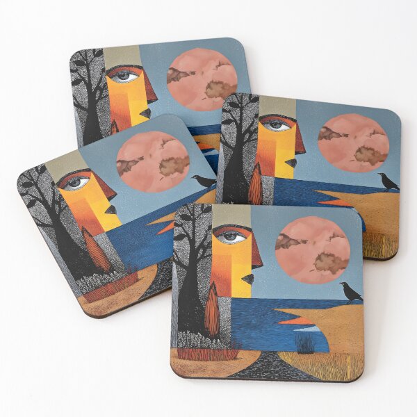 Item preview, Lady Moon Bird Abstractly Surreal designed and sold by Duckmoo Art.