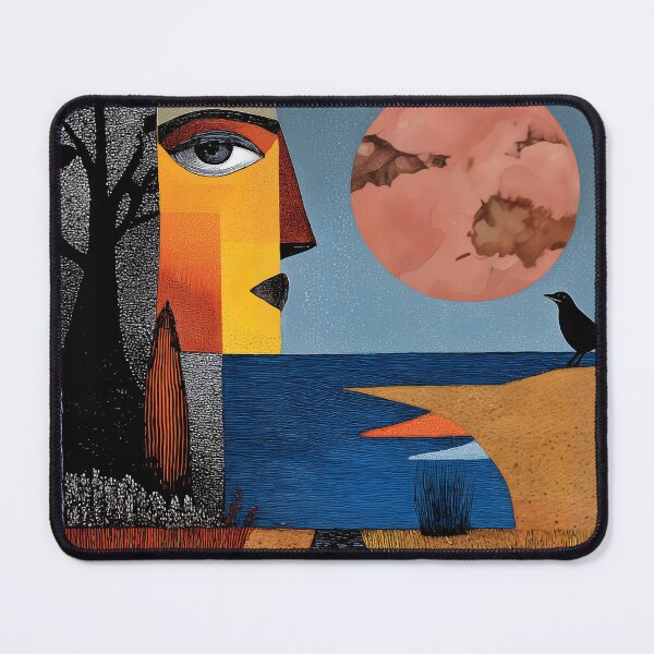 Item preview, Lady Moon Bird Abstractly Surreal designed and sold by Duckmoo Art.
