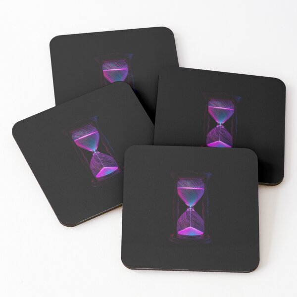 Item preview, Neon Hourglass with Multicolored Sand – Hyperrealistic 8K Digital Artwork designed and sold by PixelVibe782.