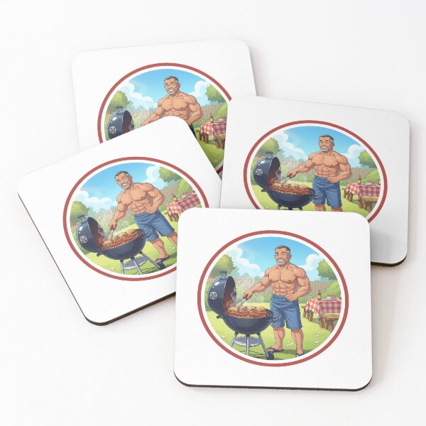 Item preview, Muscular Dad barbecue grill designed and sold by muscledaddies.