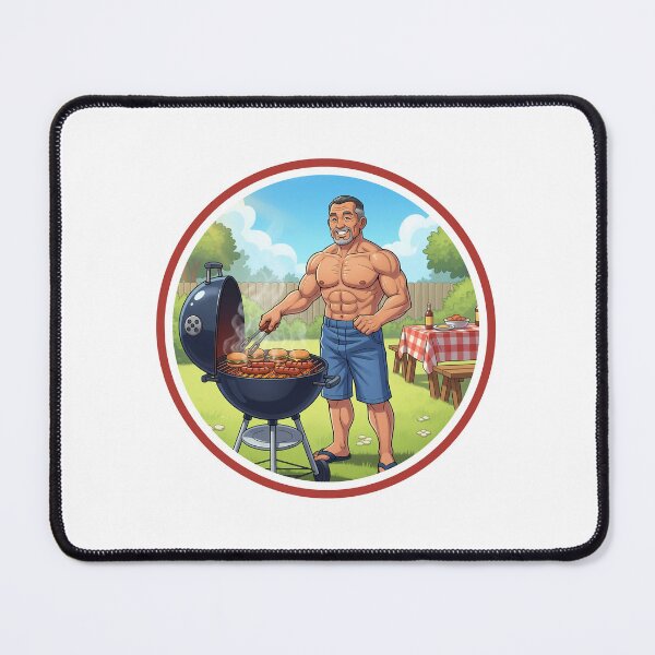 Item preview, Muscular Dad barbecue grill designed and sold by muscledaddies.